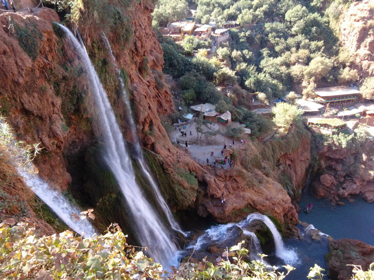 Ouzoud Wasserfälle von oben