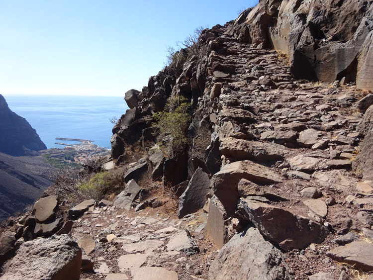 Aufstieg mit Blick auf Valle Gran Rey