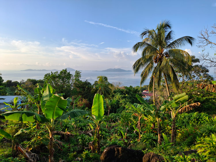 Blick auf Les Saintes von Guadeloupe