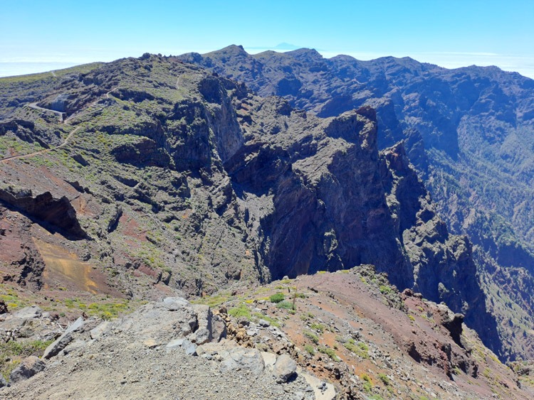 Ausblick auf Weg kurz nach Pico Fuente Nueva