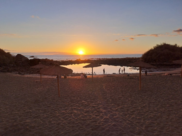 Sonnenuntergang am Charco del Conde