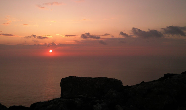 Sonnenuntergang Dingli Cliffs - Malta
